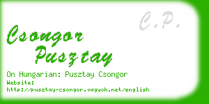 csongor pusztay business card